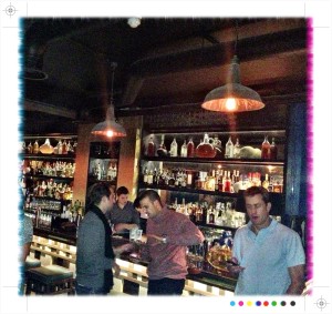 the pisco bar and lounge at Coya