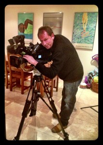 ITN camera man in my kitchen last night!