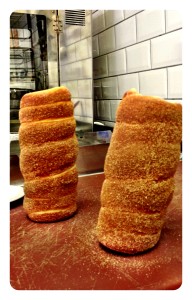 2 chimney cakes straight from the oven