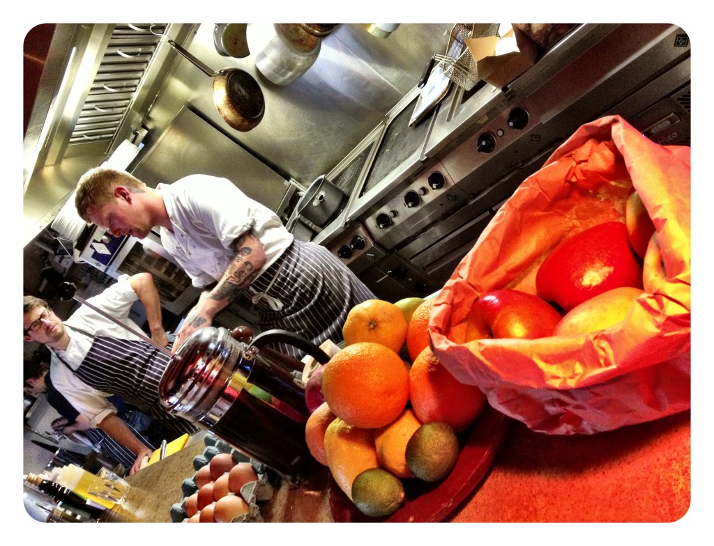 Magnus Reid's open kitchen at Rooftop Cafe/The Exchange