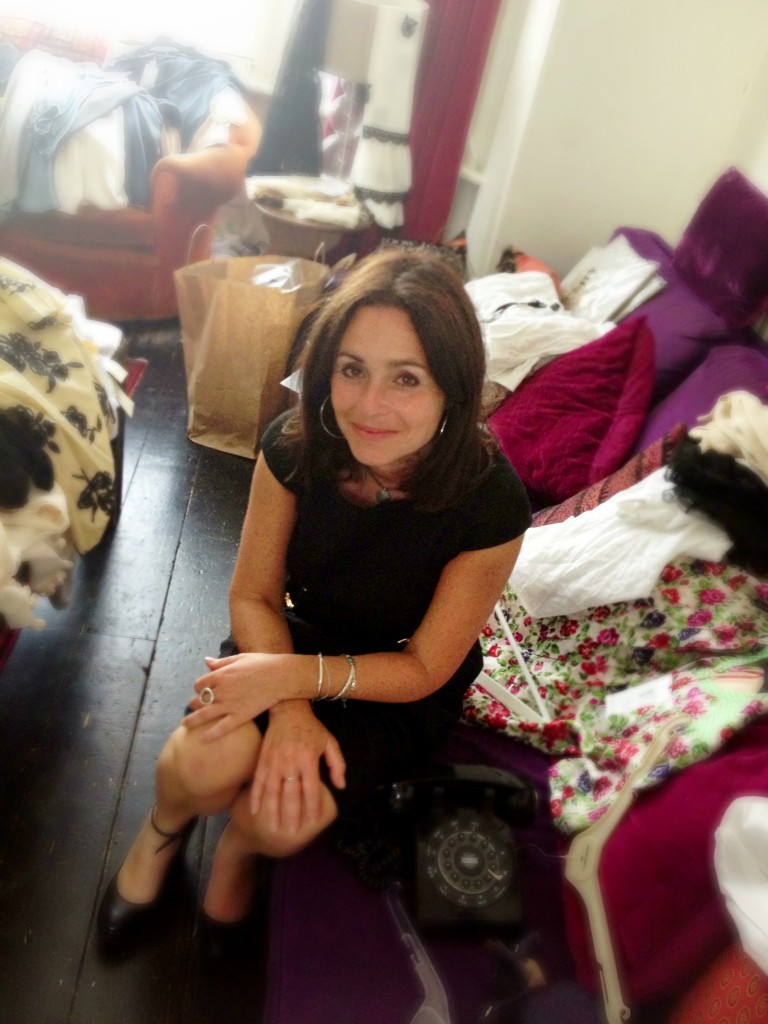 Michelle in her home - surrounded by summer bargains