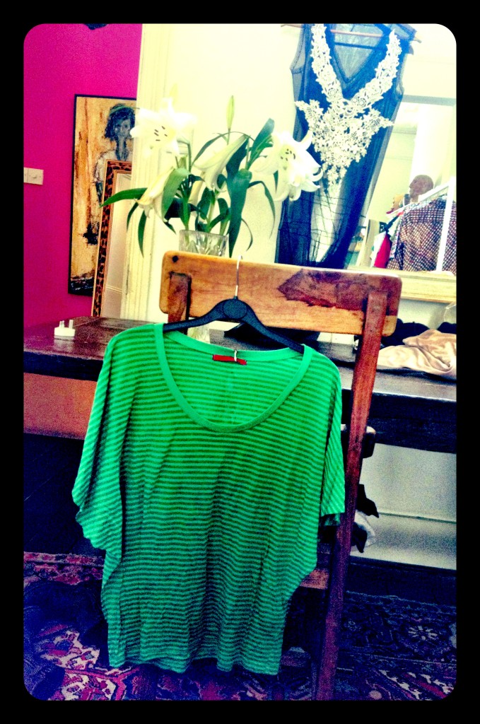 Velvet green T