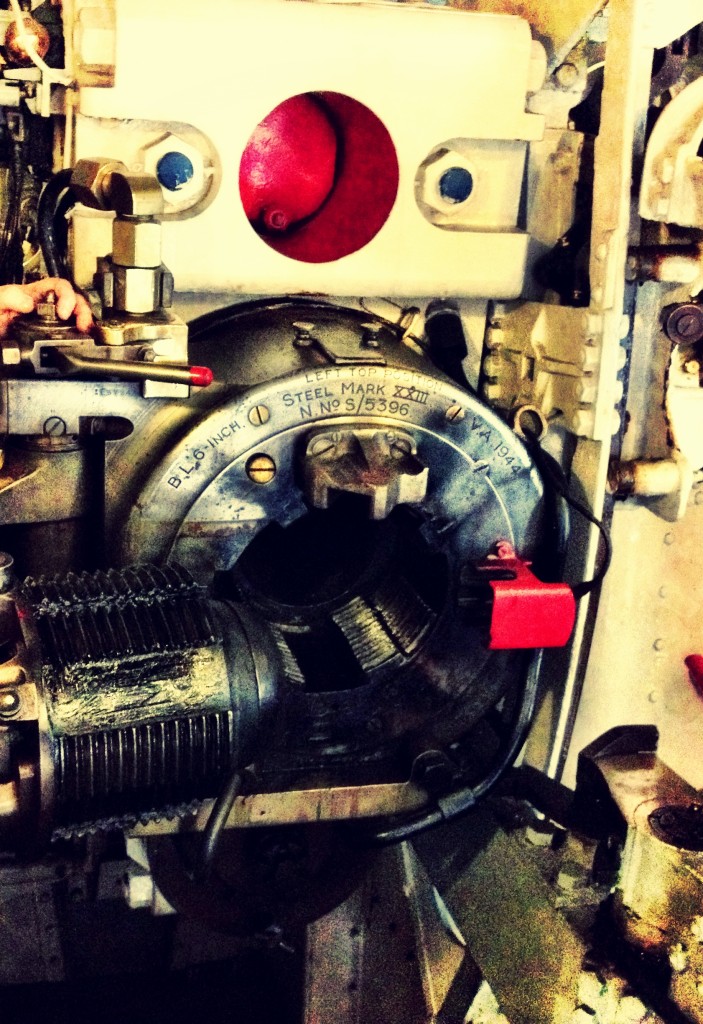 a real gun on board HMS Belfast