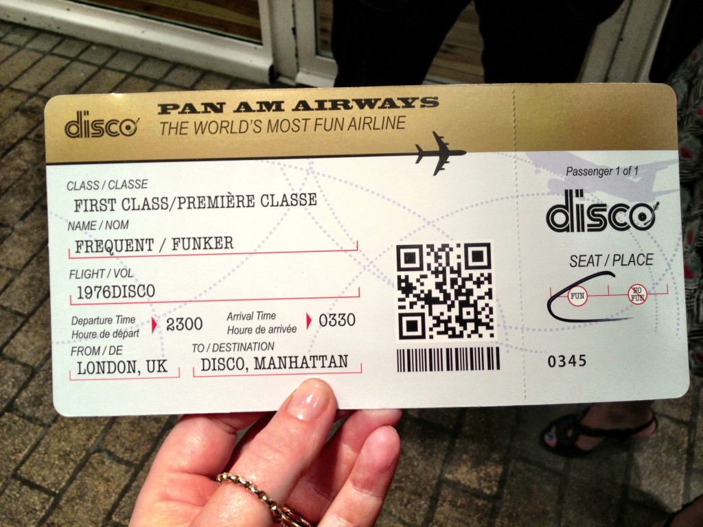Disco boarding pass