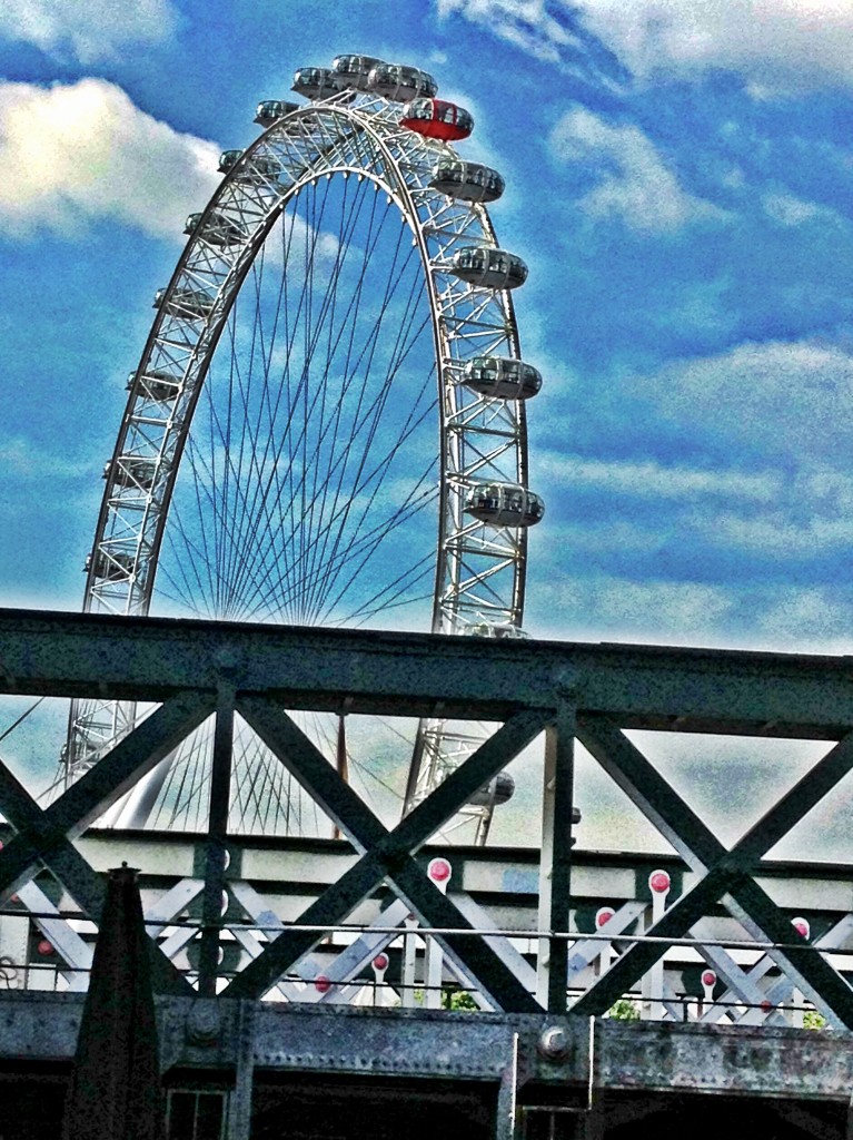 view of London Eye from the SouthBank Centre