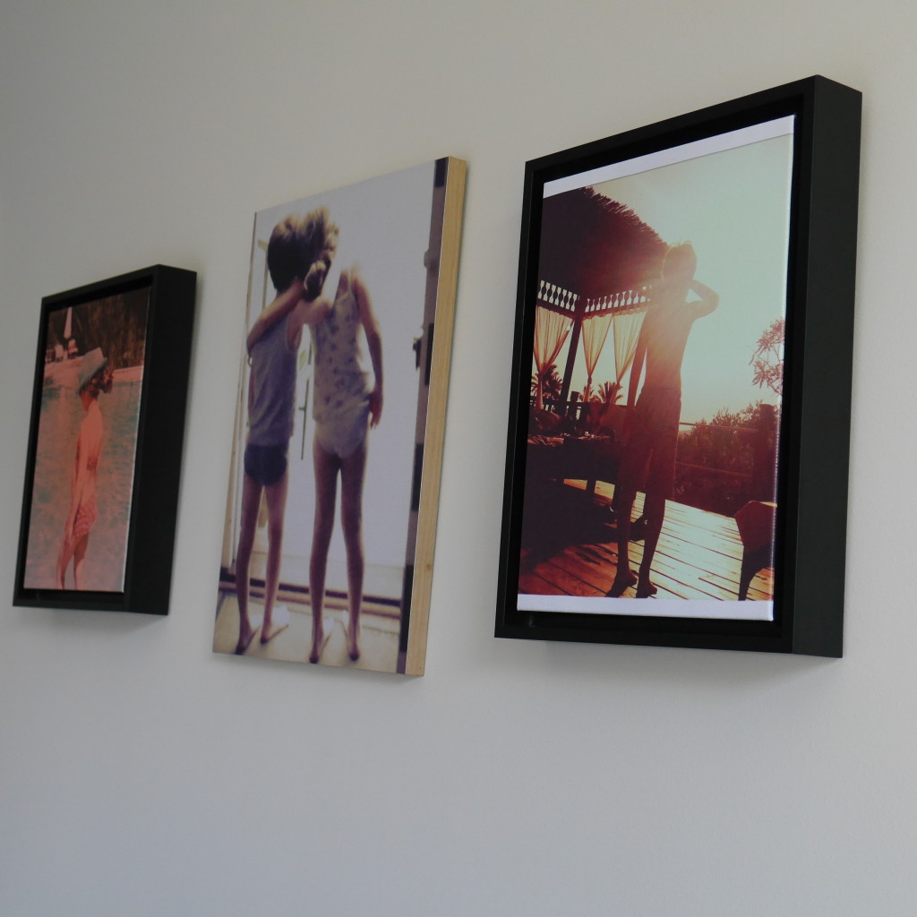 up on the bedroom wall: 2 snapbox framed canvases. STUNNING!