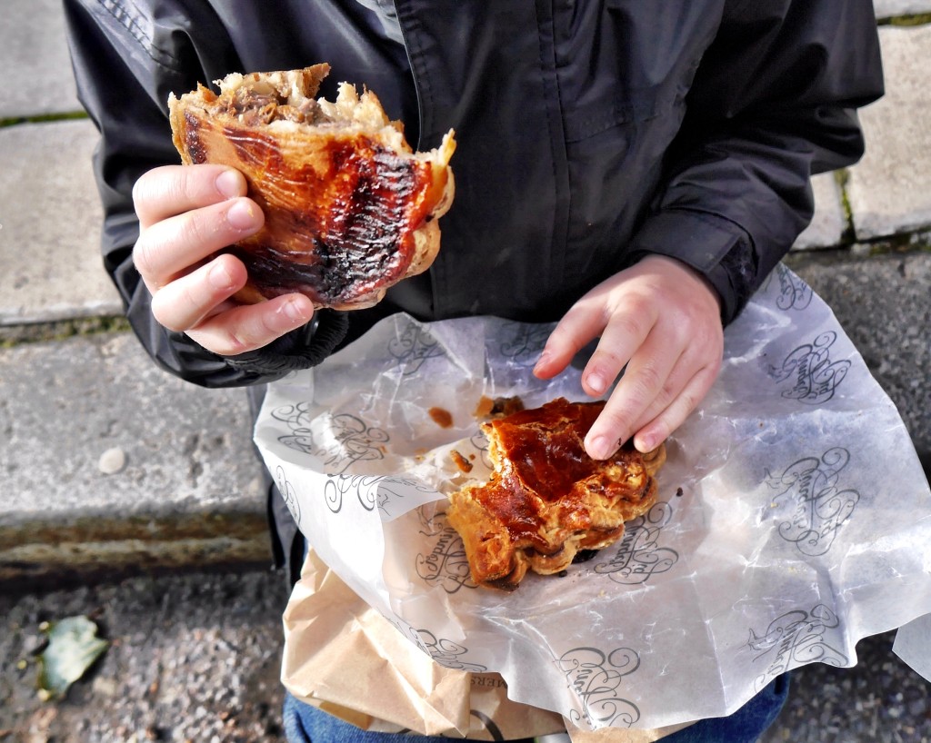 Small with his beef and potato pasty