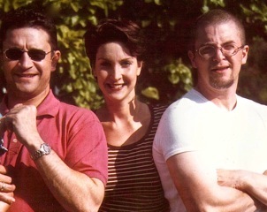 Claudia with her brothers:  Paul (right) and Mark (left)