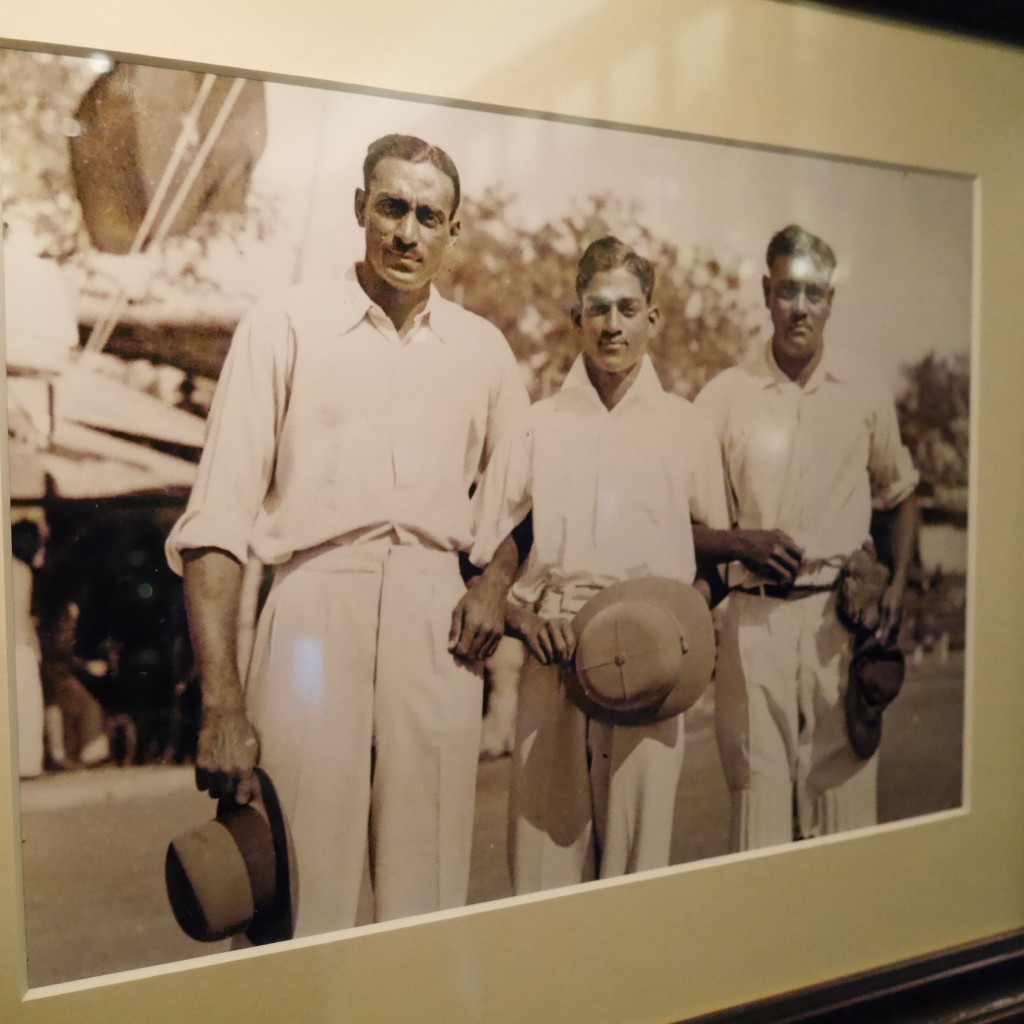 photos on the wall of Indian sportsmen