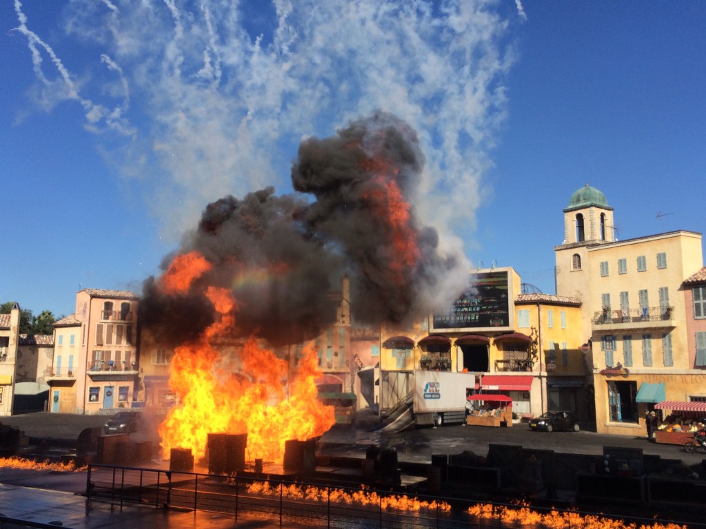 a stunt show involving some serious car action!