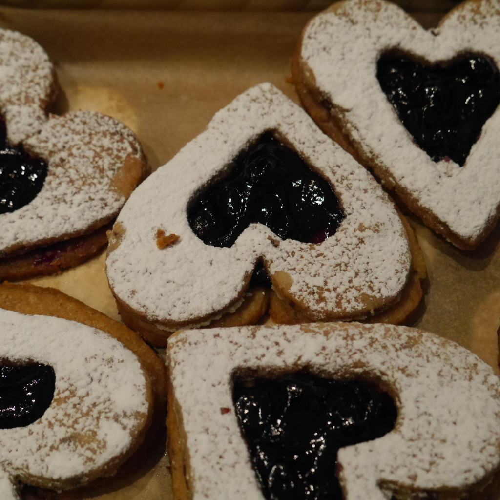 Buckwheat Linzer Heart Cookies