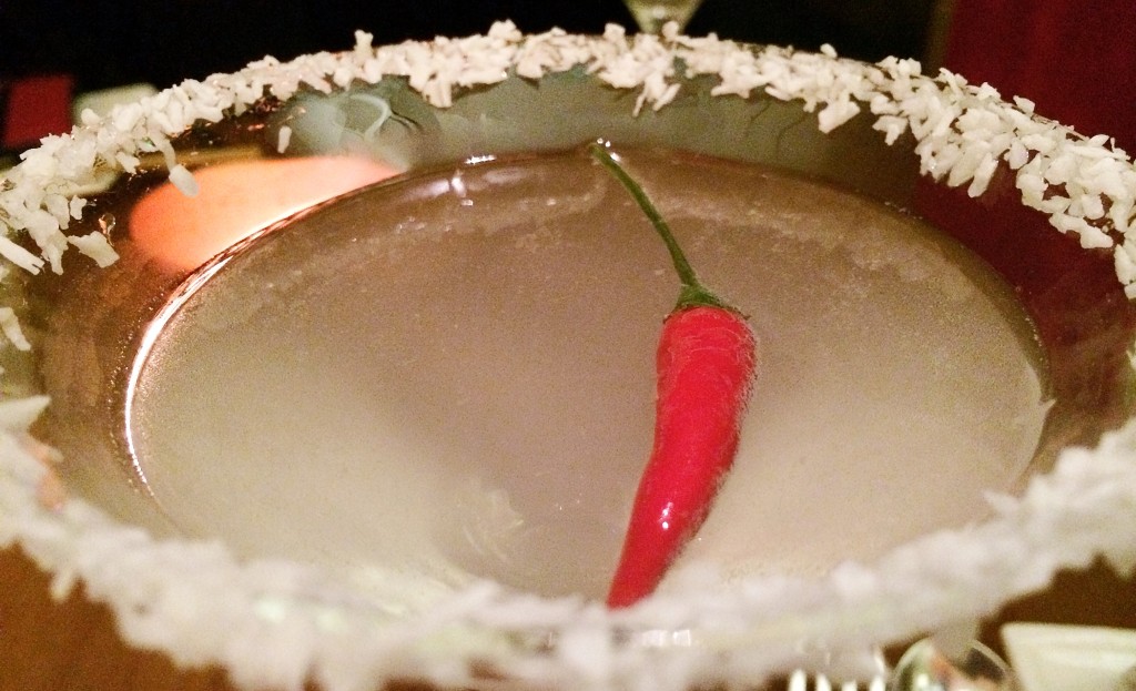 Ho'rny Devil: lemongrass vodka + Vietnamese devil's chilli + fresh coconut £8