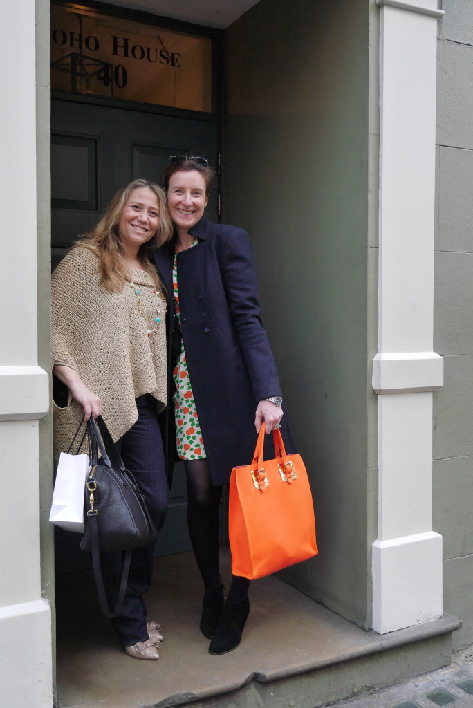 Indie Lee and Liz McCarthy outside Soho House after a VERY long lunch...