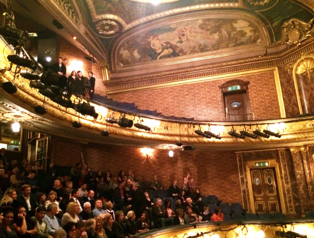 a cheeky photo taken inside the beautiful old theatre (not really allowed)