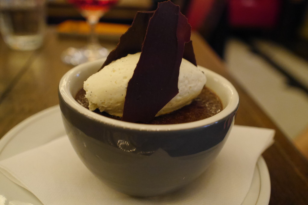 Katy's Valrhona chocolate pot with sweet cream