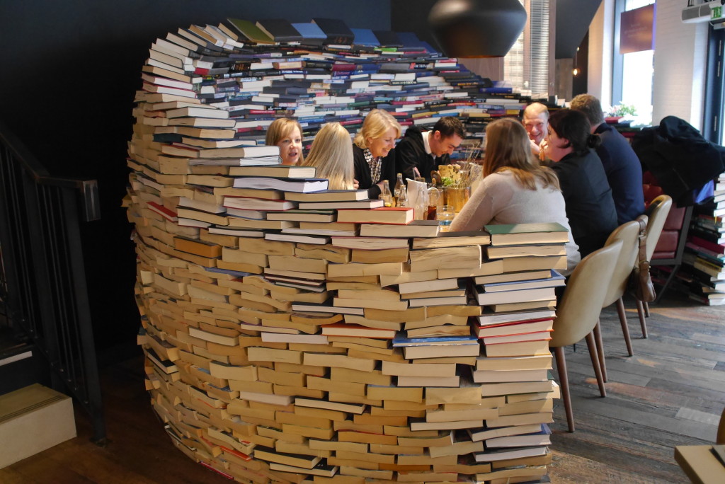 book booth at Fable Bar
