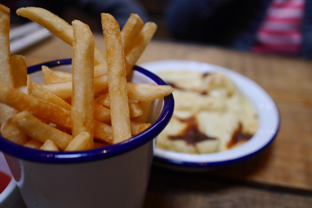 chips and cauliflower