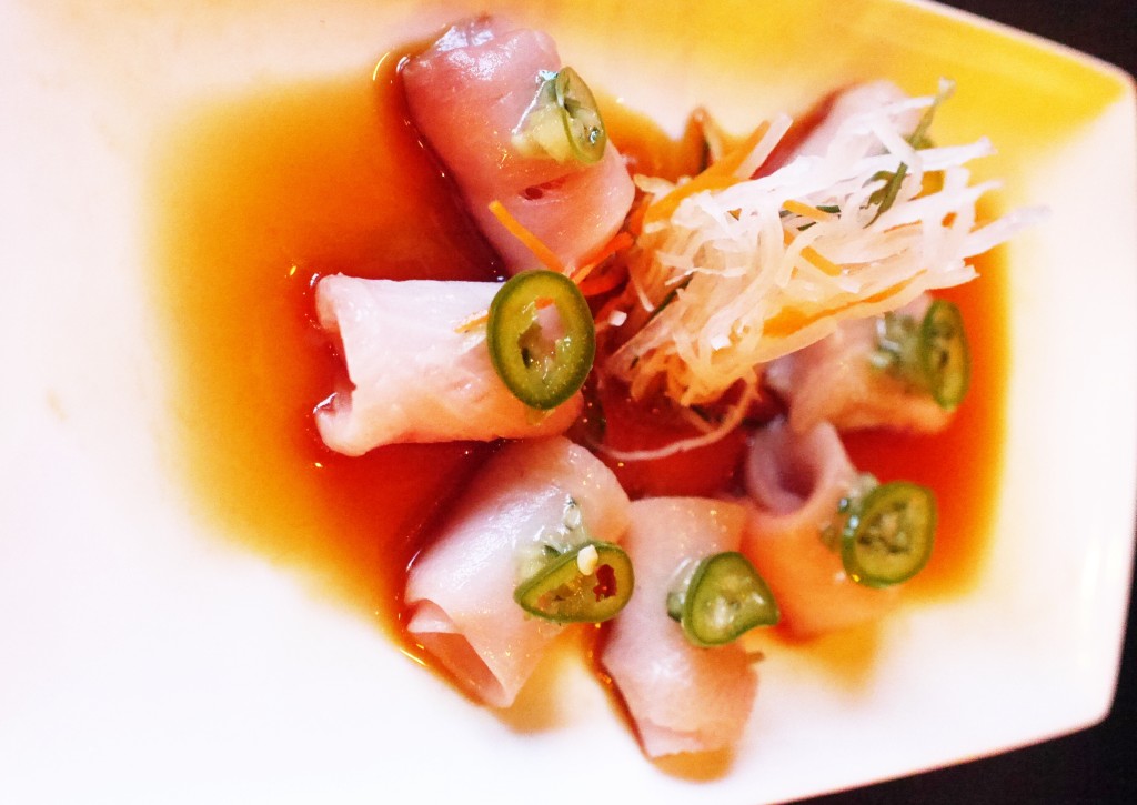 yellowtail sashimi at Kurobuta