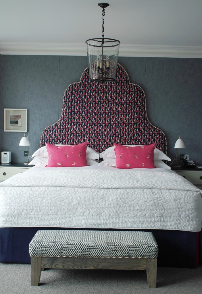 the headboard/bedroom I've chosen at Ham Yard Hotel, Soho